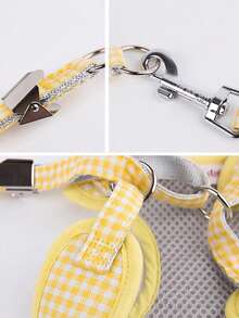1 Set/2 Pcs (Harness + Leash) Pet Supplies Dog/Cat Leash, Soft & Cute/Plaid/Lace Trim/Solid Color Pendant Design Harness Set, Anti-Escape, Adjustable, For Cats & Dogs - Multicolor - View 8