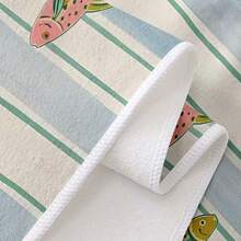 Hanging Fish Design Pattern Kitchen Towel Gift, Super Absorbent, Cartoon Design, Machine Washable Reusable Hand Towel, Suitable For Home, Kitchen, Bathroom, Car, Window Cleaning - Soft Knitted Dish Cloth - Multicolor - View 6