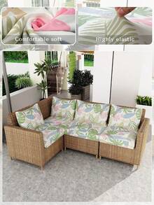 1 chiếc vỏ đệm ghế sofa co giãn cao, in kỹ thuật số, có thể tháo rời, chất liệu mềm mại và thoải mái, vỏ bọc ghế sofa co giãn bằng lụa sữa in kỹ thuật số có thể tái sử dụng, phù hợp cho mọi mùa. - Xem 5