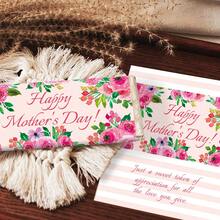 10 Stück Blumen Muttertag Mini Schokolade Etiketten Aufkleber - Glücklicher Muttertag Schokolade Riegel Umhüllungen für Feiertagsdekorationen, Party Gastgeschenke, Geschenke für Mama, ohne Süßigkeiten - Verschiedenfarbig - Übersicht 4