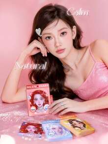 Mlen Diary D-Curl Reusable Self-Adhesive Eyelash Clusters, Cartoon Style Eyelash Extension Kit, Natural Makeup Effect DIY Eyelash Grafting Set