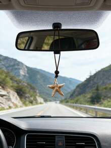 Ciondolo per auto a forma di stella marina - Decorazione per lo specchietto retrovisore in stile isola tropicale - Decorazione a tema oceanico bohémien, adatta per sedan, camion e SUV - Regalo romantico per San Valentino - A - Visualizzare 5