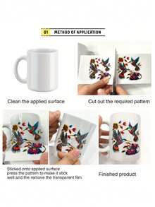 2 Sheets Easter Spring Bunny Rabbit Bow DIY UV DTF Rub On Transfer Stickers Crafts, Junk Journal, Tumbler Glass Jars, Coffee Mugs Cup Wraps, Bottles Vase, Laptops Phone Cases, Greeting Cards Decal Stickers, Illustration, Scrapbooking, Ornament Transfer Stickers, Home Decor, 7.6cm - Multicolor - View 11