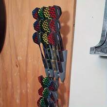 1Pc Heavy-Duty Dartboard Rack With 9 Dart Compartments | Wall-Mounted, Secure Mounting, Space-Saving Design, Suitable For Home, Bar, Office, PET Material - Multicolor - View 5