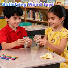 NewPimple Popper Toy Set, Ultra Soft Cute Face Pimple Popping Fidget Toy, Refillable Pimple Toy With Sensory Cream, Silicone Squishy Squeeze Toy For Stress Relief & Anxiety Relief(SquishFace)Ensory Squeeze Toy - Mặt mềm - Xem 5