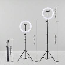 63英寸三脚架，12英寸LED环形灯 - USB供电柔光灯，室内摄影、美妆Vlog和直播的理想之选 - 非常适合外出化妆、摄影配件、时尚设计、高品质LED灯、便携式化妆 - A - 查看 4