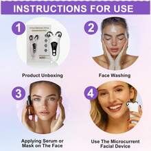 400mAh电动面部按摩滚轮V字提拉按摩仪嫩肤美容工具 - 彩色 - 查看 8