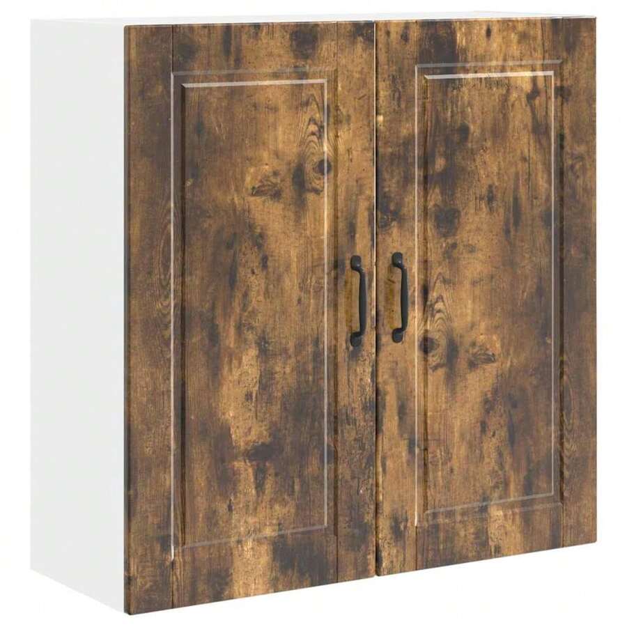 vidaXL Armário de cozinha Chêne fumé 80 x 31 x 80 cm Bois d'ingénierie - Castanho - Ver 1