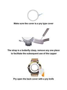 Kit de Herramientas de Reparación de Relojes, 24 Piezas Juego para Reparación y Mantenimiento de Relojes para Reemplazo de Batería y Caja Trasera Accesorios Esenciales para Reparadores de Relojes,37852630 - Multicolor - Ver 6