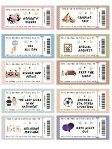 Valentine's Day Couple Discount Coupons And Stamps, Boyfriend Coupon Book, Boyfriend Valentine's Day Gift Coupon Book, Birthday Anniversary Discount Coupons, Birthday Gift, Valentine's Day Gift - Multicolor - View 9