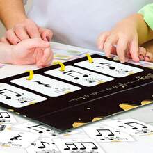 75pcs Rhythm Practice Cards, Music Enlightenment Desktop Educational Cards, Beginner Music Learning Cognitive Cards, Visual Practice Cards, Note Training Cards, Music Teaching Tools