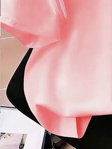 Tween Girl Minimalist Print Round Neck Short Sleeve T-Shirt - Pink - View 7