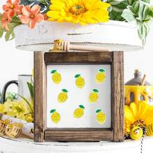 500张/卷 全息黄色柠檬涂鸦贴纸，不对称闪光水果贴纸，适用于信封、杂志、手机壳、水杯、笔记本电脑、剪贴簿、派对礼品、礼品包装，PVC防水贴纸 - 彩色 - 查看 3