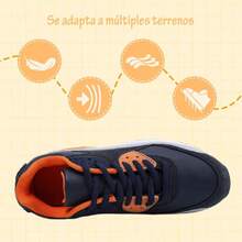 Zapatos Casuales para Niño Zapatos de Caminata Zapatillas de Tenis Calzado Deportivo Ligero y Transpirable para Correr y Caminar,37858525 - Mostaza Amarilla - Ver 6