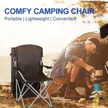 Outdoor Folding Camping Chairs, Sunshade Chairs, Portable Camping Chairs With Backrests, Outdoor Sketching Chairs For Art Students, Fishing Chairs, Sun-Resistant Stools, Beach Chairs, Picnic Chairs, Armchairs, Road Trip Leisure Stools - màu đen - Xem 8