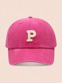 1顶紫红色儿童棒球帽，印有26个字母，水洗棒球帽，适合男婴女婴，适合户外日常佩戴，防晒 - 水溶-玫紅水洗棒球 - 查看 16