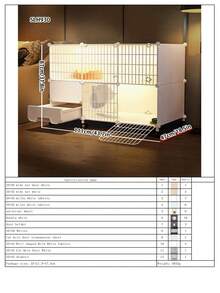 带猫砂盆的猫笼，带厕所的室内猫屋，一室一卫猫别墅 - 彩色 - 查看 15