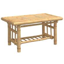 table basse vidaXL 70x45x36 cm bambou - Tabac - Voir 3