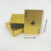 1 Set Matte Gold Dragon Pattern Waterproof PVC Playing Cards, Suitable For Valentine's Day, Thanksgiving, Christmas, Halloween, New Year And Other Celebration Activities - Multicolor - View 3