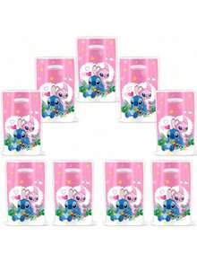 10/30pcs Blue & Pink Stitch Candy Bags, Gift Bags For Home Birthday Party Decoration, Wedding Favor Bags, Return Gifts Bags