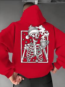 Sudadera con Capucha para Hombre - Rojo - Ver 6