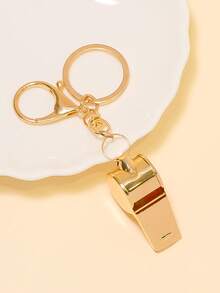 1个女士新款合金哨子钥匙扣，足球比赛哨子创意小礼物，DIY金属钥匙圈吊坠 - 彩色 - 查看 8