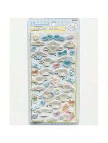 1pc Cartoon Animal 3D Sticker, Stationery Decor Sticker And Handmade Sticker, Suitable For DIY Kids Creative Sticker, Black Pupil Waterproof Sticker, Dot Sticker, Party Handmade Phone Decor Sticker, Gift For Girls - Multicolor - View 2