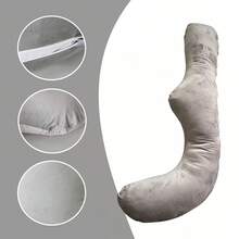 One-Leg Pillow For Pregnant Women, Waist Protection, Side Sleeping, Deep Sleeping Pillow, Belly Support, Special Artifact For Sleeping, Leg Clip, Side Pillow During Pregnancy - 灰色 - 查看 3