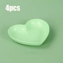Plastic Heart-Shaped Plate/Salad Plate, For Camping/Restaurant/Kitchen, Dishwasher - Multicolor - View 13