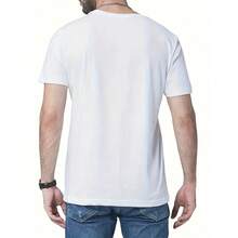 Summer Men's Fashion Pattern Short Sleeve T-Shirt - trắng - Xem 2
