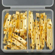 45pcs/Box DIY Brooch Making Kit, Includes 25pcs (30mm) Brooches And 20pcs (35mm) Brooches, Metal Brooch Pins With Safety Lock, Suitable For DIY Jewelry Making, Badges, Sewing And Crafting, Compatible With Beads, Buttons, Emblems - Brooch - View 3