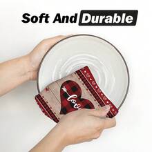 2/4 Pcs Gnome Pattern Printed Dish Towels, Suitable As Valentine's Day Gifts, Decorations, Super Absorbent Microfiber Modern Cloths For Cooking, Baking, Washing Dishes, Cleaning, Hand Towels, Kitchen Decor, Gifts For Neighbors, Moms, Birthdays, Housewarming For Friends, Kitchen Essentials, Daily Necessities - Multicolor - View 10