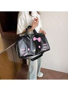 1pc Sanrio Hello Kitty Cute Travel Bag, Multifunctional Convertible Shoulder Crossbody Bag, Cartoon 3D Design Travel Luggage - Perfect Christmas, Birthday, Back To School Gift For Girls And Sanrio Fans - Multicolor - View 5