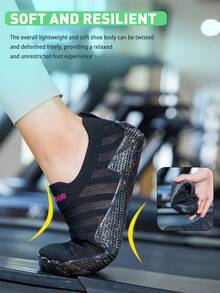 TOLLN 1 Pair Of Women's Indoor Gym Treadmill-Specific Anti-Slip Soft Sole Fully Breathable Fitness Training Shoes - Black - View 7