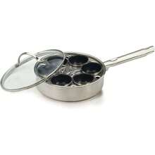 Endurance® - Juego de 6 huevos escalfados para huevos | Tapa de vidrio con ventilación de vapor | Huevos perfectamente escalfados | Incluye inserto antiadherente para escalfar | Apto para lavaplatos,37851652 - Rosa coral - Ver 1