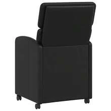 vidaXL Poltrone da Sala da Pranzo con Roues 2 pz Nere 58 x 65 x 98 cm - nero - Visualizzare 6
