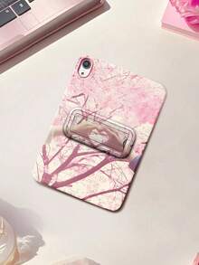 Romantic Spring Light Pink Heart Cherry Blossom Tree Protective Case Compatible With Apple IPad Mini 6 7, Tab A7 9, Pad 5 5 Pro, Redmi Pad SE 11, Skin-Friendly Stand Painted Protective Cover
