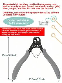 KLONKEE Alicates de punta redonda - Disponibles en varios tamaños que incluyen alicates de punta redonda de 1.5mm, 2.25mm y 3mm, adecuados para hacer joyas, cortadores de alambre, mordazas de alicates de punta redonda, mango ergonómico para un agarre cómodo para manualidades con cuentas y proyectos de artesanía de alta precisión, compatibles con alambre de artesanía de calibre 18-26 (no adecuados para alambre de metal con núcleo de acero). - Multicolor - Ver 18