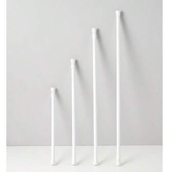 2pcs Adjustable Spring Tension Curtain Rods, Expandable Spring Curtain Tension Rods For Windows, Bathrooms, Cabinets, Kitchens