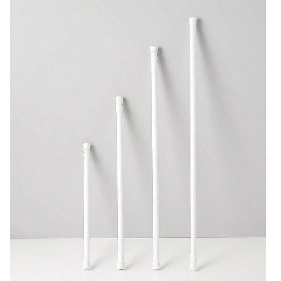 2 piezas Barras de cortina de tensión ajustables de primavera, barras de tensión de cortina de primavera extensibles para ventanas, baños, armarios, cocinas