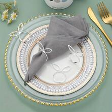 6/10/20pcs Easter Holiday Table Decor, Rabbit Ear Hollow Napkin Rings, Available In Gold And Silver Colors. Hotel Easter Table Decoration. - Multicolor - View 9