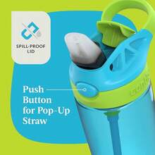 mhjContigo - Paquete de 2 botellas de agua Aubrey de 20 onzas con popote de silicona limpiable tapa a prueba de derrames apto para lavaplatos frambuesa lima fresca arándano enebro sin BPAsleeping Bags - Frambuesa azullima fresca y arndanoenebro - Ver 5