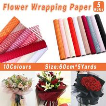 Aimall Korean-Style Perforated Mesh Flower Wrapping Paper, Bouquet Wrapping Paper, Circular Mesh Floral Gauze Materials, Packaging Materials, Florist Supplies - 白色 - 查看 1