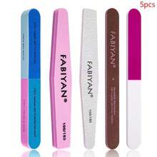 5pcs Nail File & Buffing Block Set, Includes Nail File, Buffing Block, Manicure Set, Gel Nail Polish Sanding Strips, Nail Care Tools - Multicolor - View 14