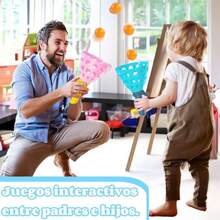 Juego de pelota Pop-Pass-Catch, Juego de pelota de captura pop con 4 cestas de lanzador de Captura y 20 bolas, Actividades de Juegos Interiores al Aire última Intervensión para Adultos y en Familia,37856993 - Multicolor - Ver 2