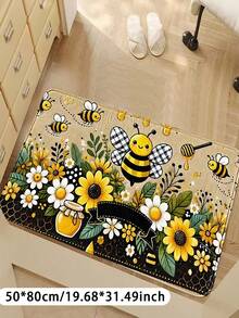 1pc Classic Rectangular Faux Cashmere White Base Area Rug, Soft & Comfortable Material, Washable Without Fading, Foldable Without Creases, Suitable For Living Room, Bedroom, And Other Room Decor