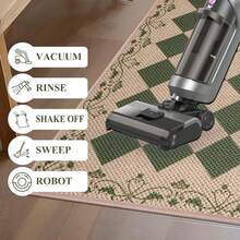1PC  Runner Rugs For Hallway 65x180cm Non-Slip Kitchen Rug Washable Modern Carpet Runners For Hall Entryway Laundry Bedroom(Brown) - Brown/Green - View 4