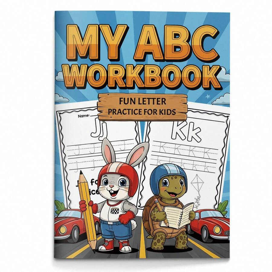 Alphabet Writing Practice Workbook | Upper & Lowercase On The Same Page With Picture Clues - Alphabet Writing - View 1