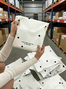 20个米色波点快递袋，礼品和服装包装袋，防水塑料收纳袋 - 办公用品 - 彩色 - 查看 1