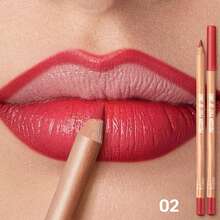 Delineador de labios mate nude de Pudaier - Delineador de labios de alto pigmento, resistente al agua y de larga duración, color nude natural adecuado para tonos de piel clara, aplicación suave para delinear los labios, perfecto para el maquillaje diario y del Día de San Valentín - 02 - Ver 7
